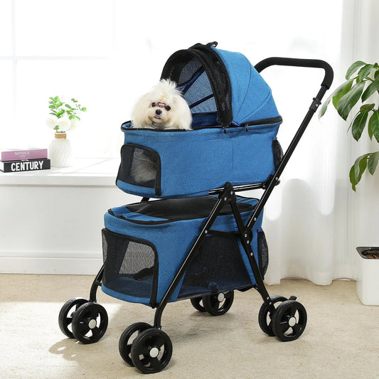 Poussette pour Chien - PetStroller™ - Bleu - Bob et Compagnie