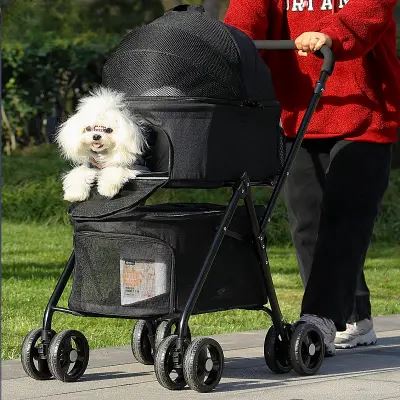 Poussette pour Chien - PetStroller™ - Noir - Bob et Compagnie
