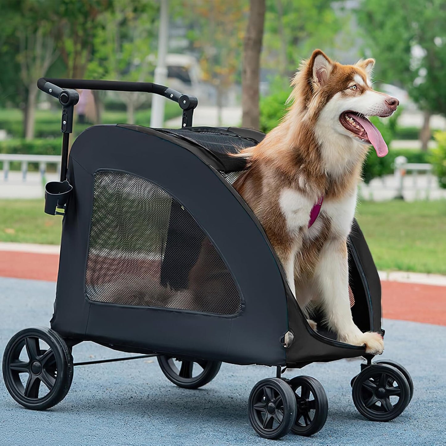 Poussette pour Chien - StrollyPet™ - Noir - Bob et Compagnie